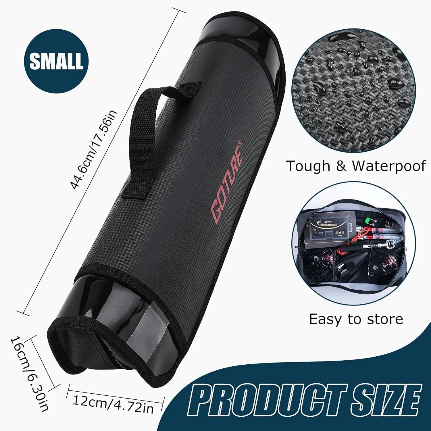 Goture Fishing Rod and Reel Combos-2PCS Telescopic Fishing Pole 2PCS Pre-Loaded Spinning Reels with Carrier Bag,1.8M-2.7M Telescopic Rod Reel Kit for Starter Travel Saltwater Freshwater,Gifts for Men