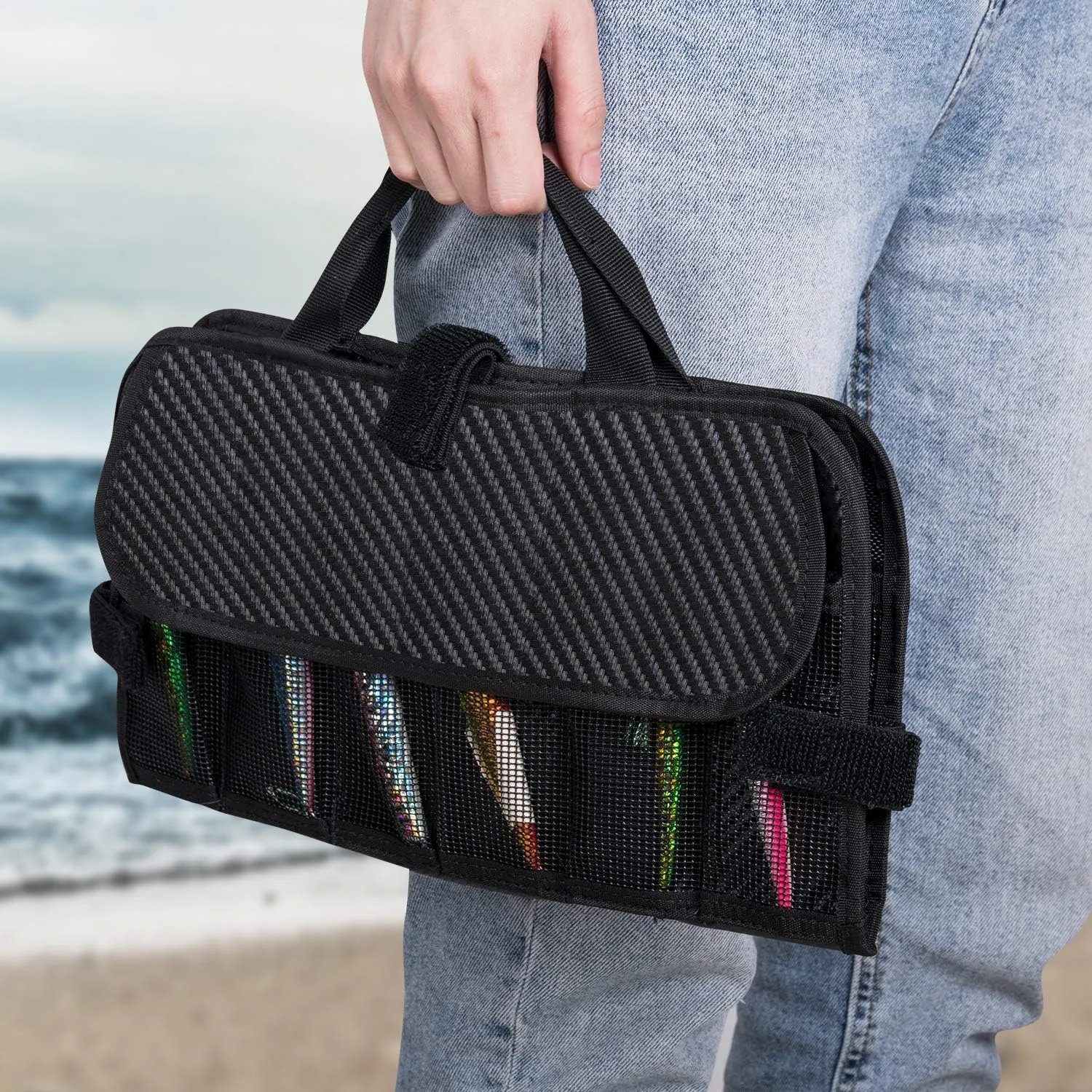Goture Portable Lure Organizer - Fishing Storage Tackle Gear Accessories Bag