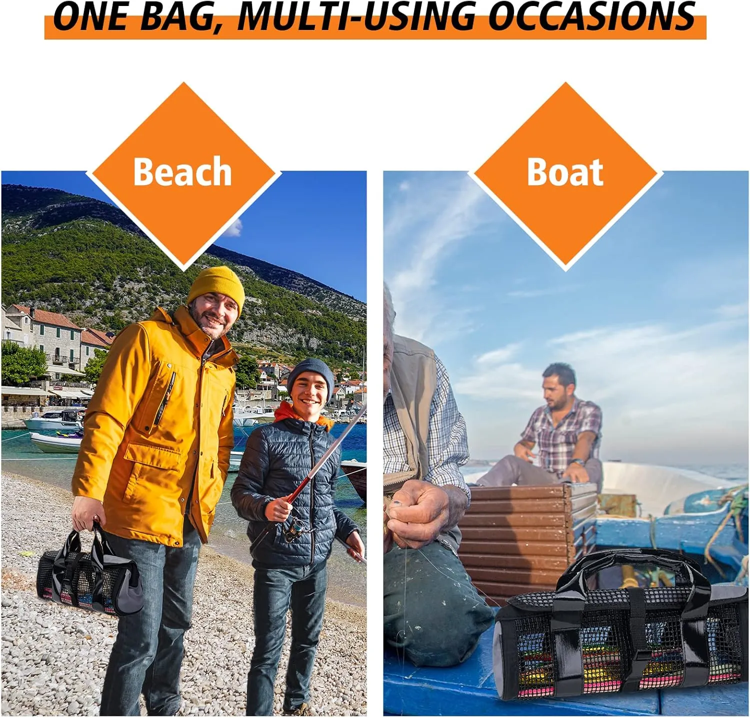 Goture Portable Lure Organizer - Fishing Storage Tackle Gear Accessories Bag