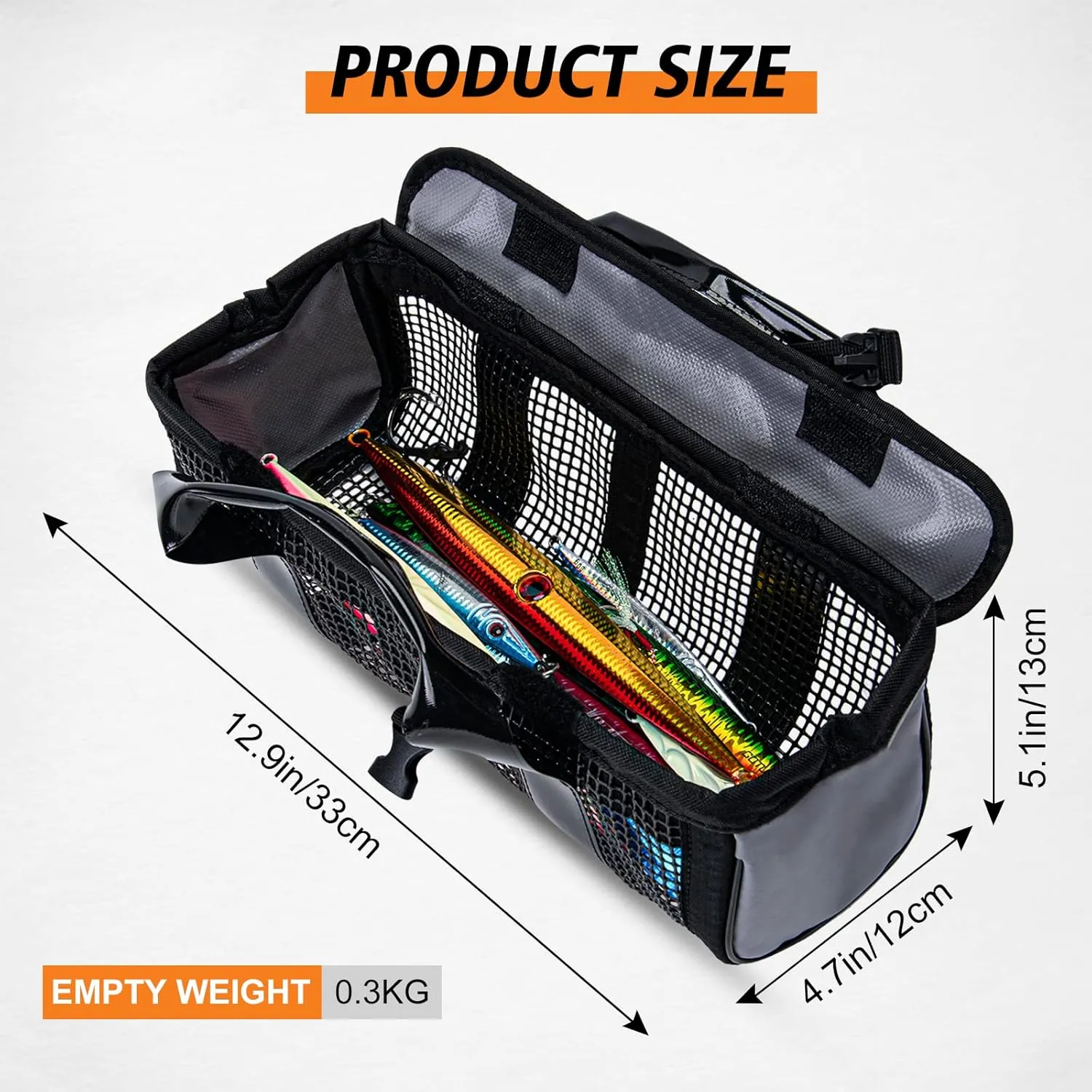 Goture Portable Lure Organizer - Fishing Storage Tackle Gear Accessories Bag