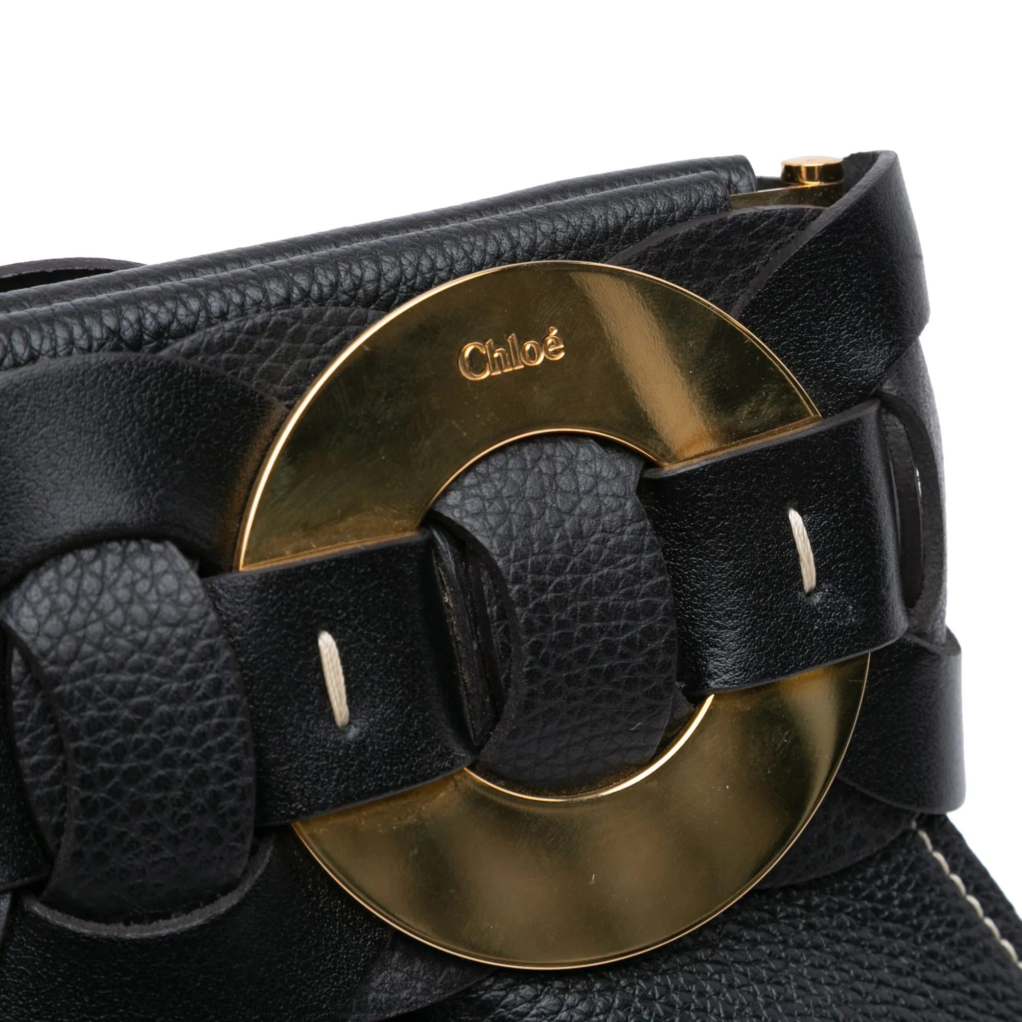 Grained Calfskin Braided Ring Darryl Clutch