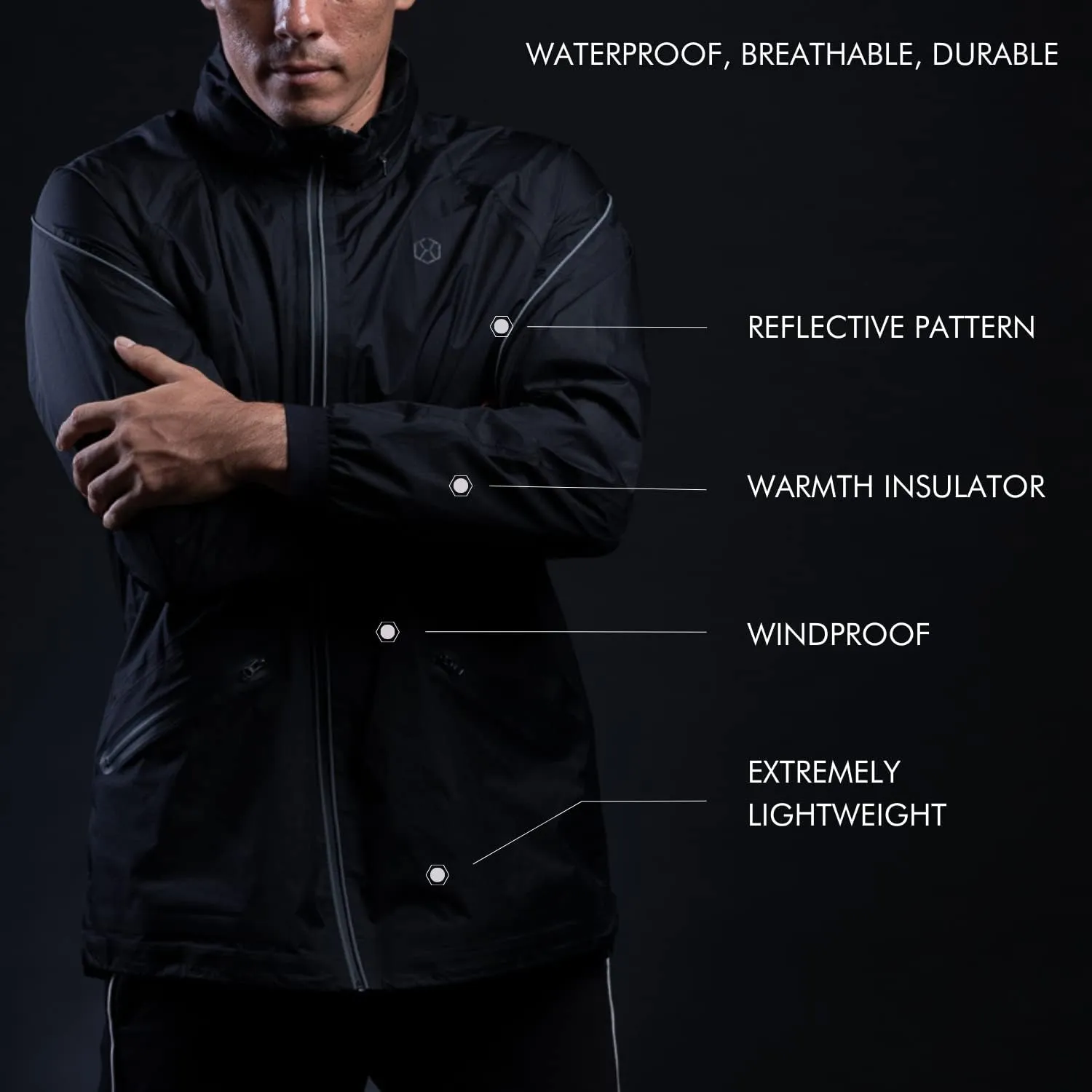 GRAPHENE-X Nomad(e) Ultralight Jacket | Abrasion-Resistant & Waterproof | Breathable Windproof Graphene Membrane Protection