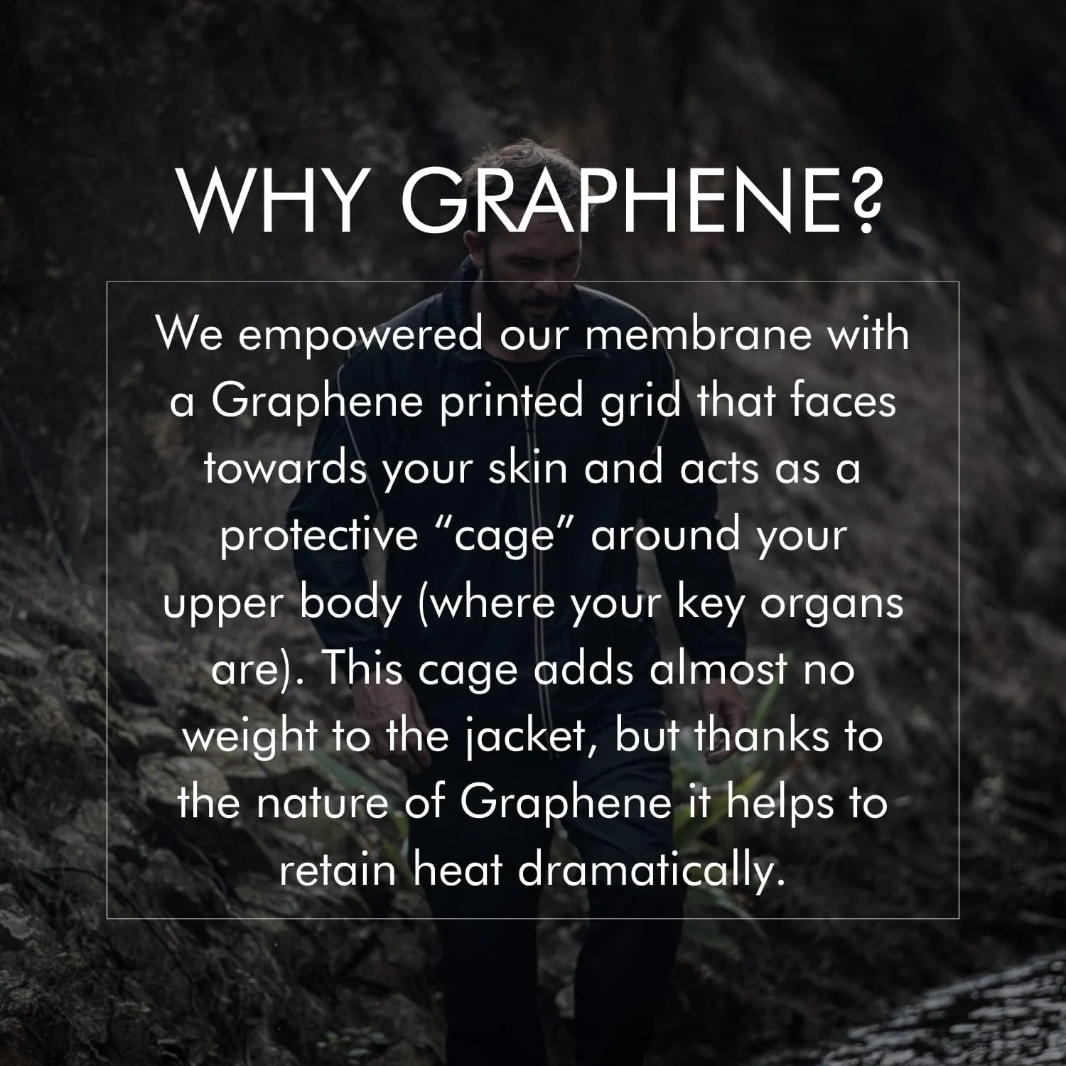 GRAPHENE-X Nomad(e) Ultralight Jacket | Abrasion-Resistant & Waterproof | Breathable Windproof Graphene Membrane Protection