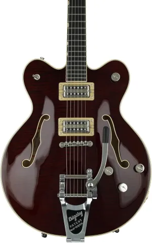 Gretsch G6609TFM Players Edition Broadkaster Center Block - Dark Cherry Stain, Bigsby Tailpiece
