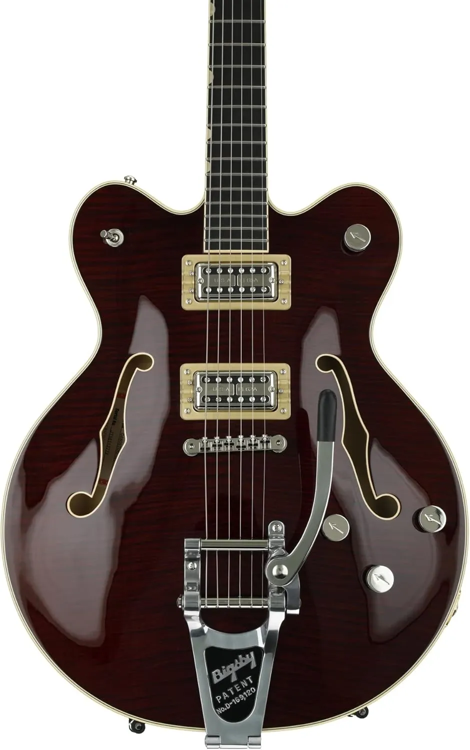 Gretsch G6609TFM Players Edition Broadkaster Center Block - Dark Cherry Stain, Bigsby Tailpiece