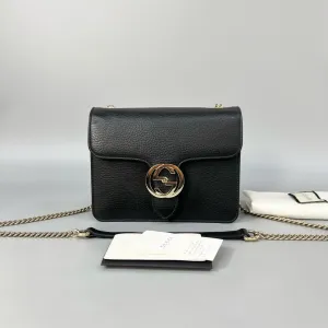 Gucci GG Marmont Black Leather Mini Crossbody Bag XJ10765
