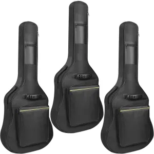 Guitar Bags, 3 Pack Guitar Gig Bag, 38 40 41 inch Electric Guitar Case, Waterproof Oxford Electric Guitar Gig Bag, Two Pockets, for Acoustic Classical Guitar, Ukulele, Bass Guitar(3 Pack)