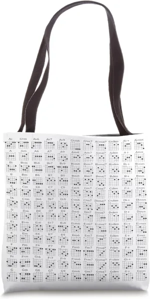 Guitar Chords Chart, Guitar Teacher Player Tote Bag