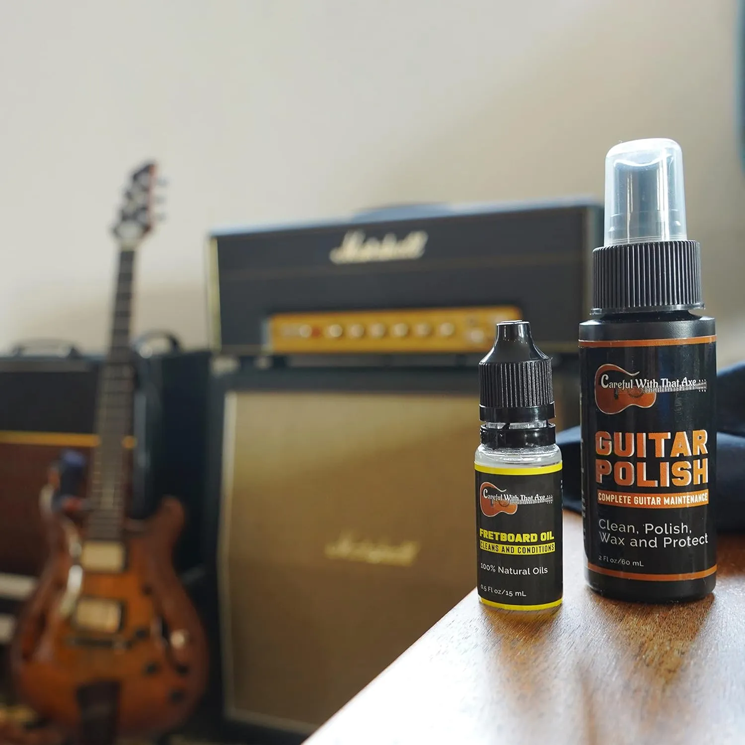 Guitar Cleaner Polish, String Cleaner, Winder and Fretboard Oil Care Kit - Guitar Oil and Cleaner for Body, Strings and Fretboard Fingerboard - Cleans, Polishes, and Protects