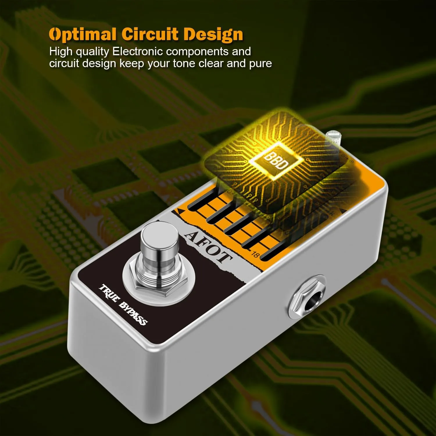 Guitar EQ Pedal, 5 Band GT EQ Pedal Electric Guitar Equalizer (100Hz 250Hz 630Hz 1.6kHz 4kHz) Provides ±18dB for Each Band EQ Seeker for Guitar,Mini Size True Bypass