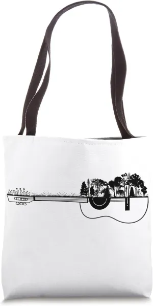 Guitar Lake Shadow Love Guitar Musician Men Women Tote Bag