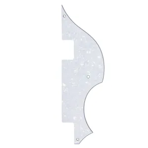 Guitar Parts Electric Bass Guitar Pickguard Scratch Plate for Hofner Parts 4 Ply White Pearl