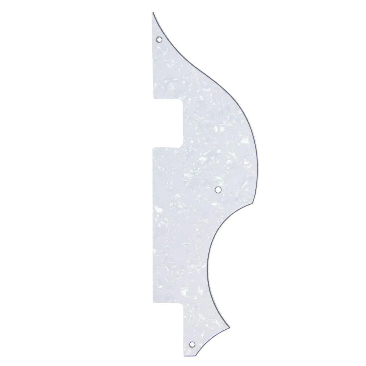 Guitar Parts Electric Bass Guitar Pickguard Scratch Plate for Hofner Parts 4 Ply White Pearl