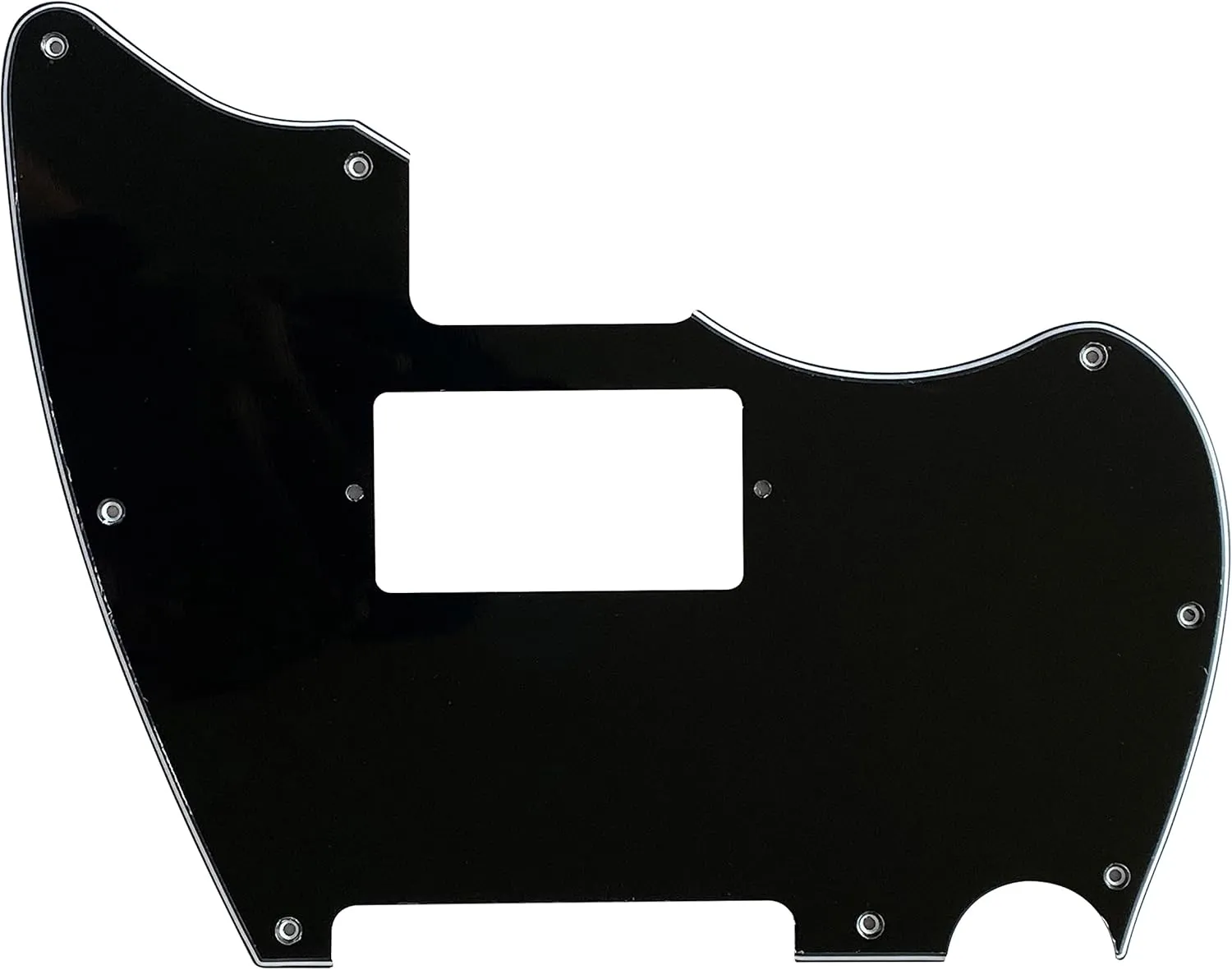 Guitar Parts For Fender Warmoth MJT Telemaster Jazzcaster PAF Style Guitar Pickguard (3 Ply Black)