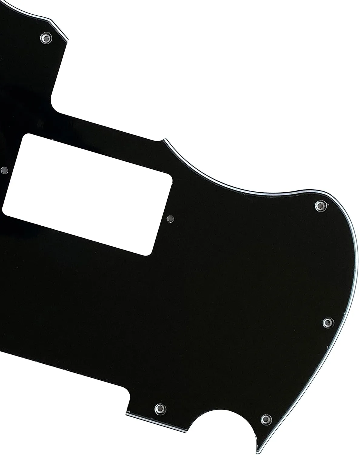 Guitar Parts For Fender Warmoth MJT Telemaster Jazzcaster PAF Style Guitar Pickguard (3 Ply Black)
