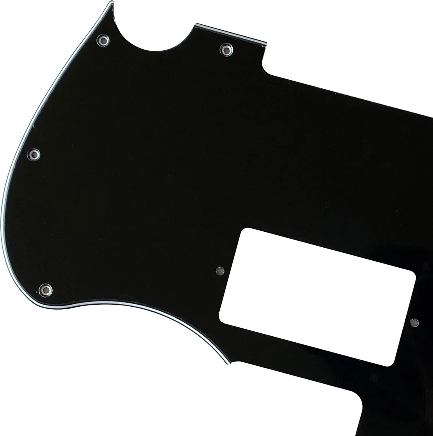 Guitar Parts For Fender Warmoth MJT Telemaster Jazzcaster PAF Style Guitar Pickguard (3 Ply Black)