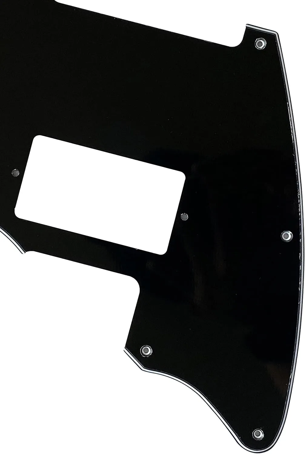 Guitar Parts For Fender Warmoth MJT Telemaster Jazzcaster PAF Style Guitar Pickguard (3 Ply Black)