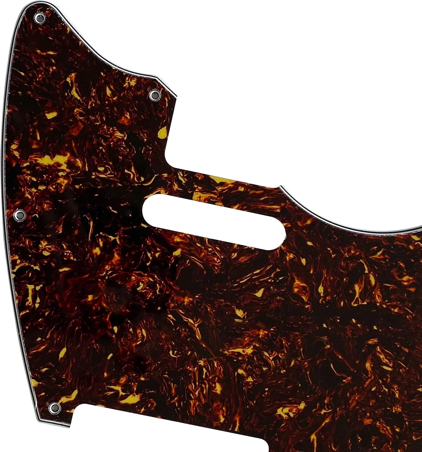 Guitar Parts For Fender Warmoth MJT Telemaster Jazzcaster Style Guitar Pickguard (4 Ply Brown Tortoise)