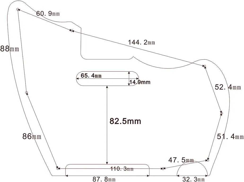 Guitar Parts For Fender Warmoth MJT Telemaster Jazzcaster Style Guitar Pickguard (4 Ply Brown Tortoise)