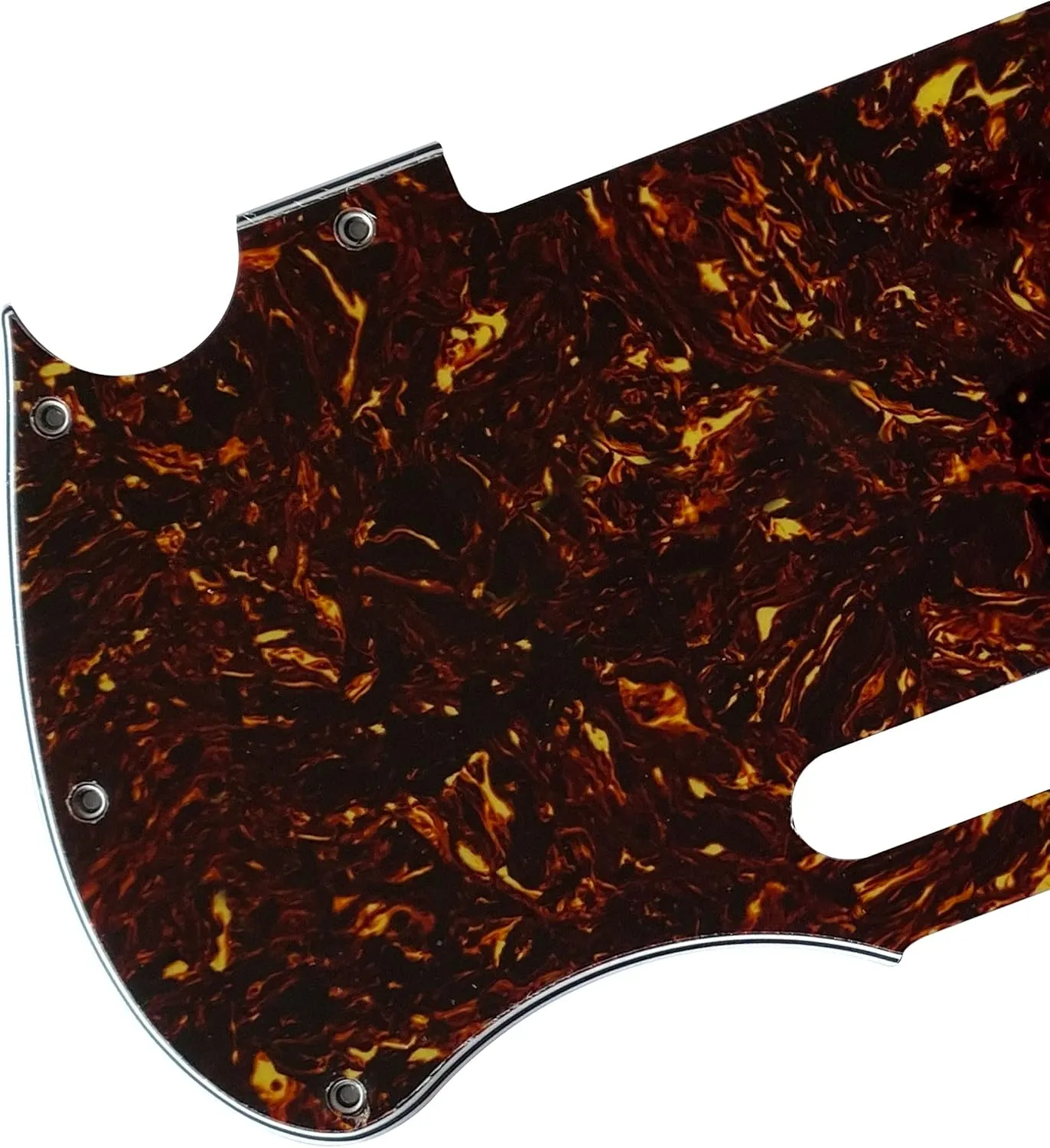 Guitar Parts For Fender Warmoth MJT Telemaster Jazzcaster Style Guitar Pickguard (4 Ply Brown Tortoise)