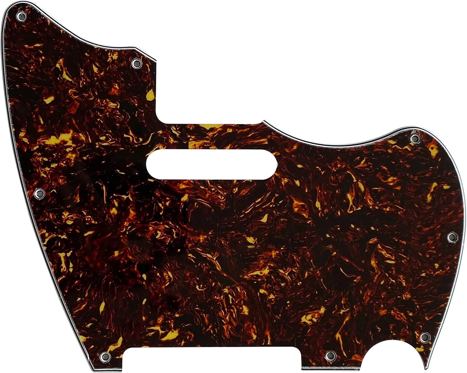 Guitar Parts For Fender Warmoth MJT Telemaster Jazzcaster Style Guitar Pickguard (4 Ply Brown Tortoise)