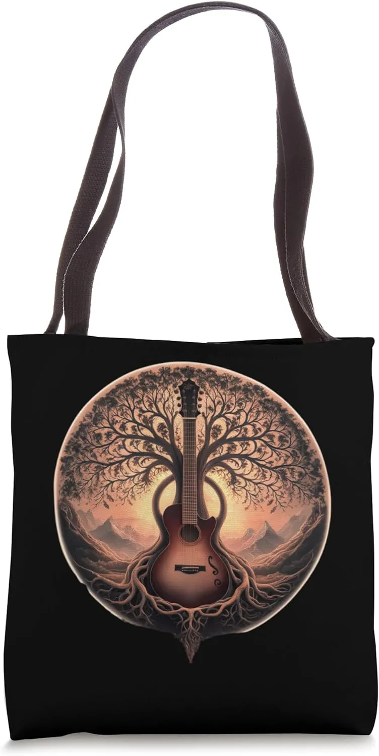 Guitar Tree Design for Musicians and Guitarists Tote Bag