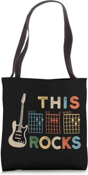 Guitarist This Dad Rocks Chords For Electric Guitar Tote Bag