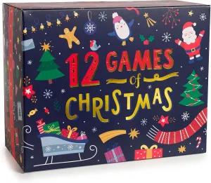 Gutter Games 12 Games of Christmas - 12 Hilarious Christmas Games for Family, Kids, Teens and Adults - Fun Christmas Party Family Games Pack - Ideal for Holiday Fun and Christmas Eve Gatherings