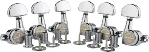 Guyker 6Pcs Guitar Locking Tuners (3L   3R Handed) – 1:21 Lock String Tuning Key Pegs Machine Heads with Half-Circle Handle Replacement for LP SG Style Electric, Folk or Acoustic Guitars – Chrome