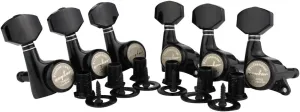 Guyker Guitar Locking Tuners (6 Right Handed) - 1:18 Ratio Lock String Tuning Key Pegs Machine Heads with Hexagonal Handle Replacement for LP SG Style Electric, Folk or Acoustic Guitars - Black