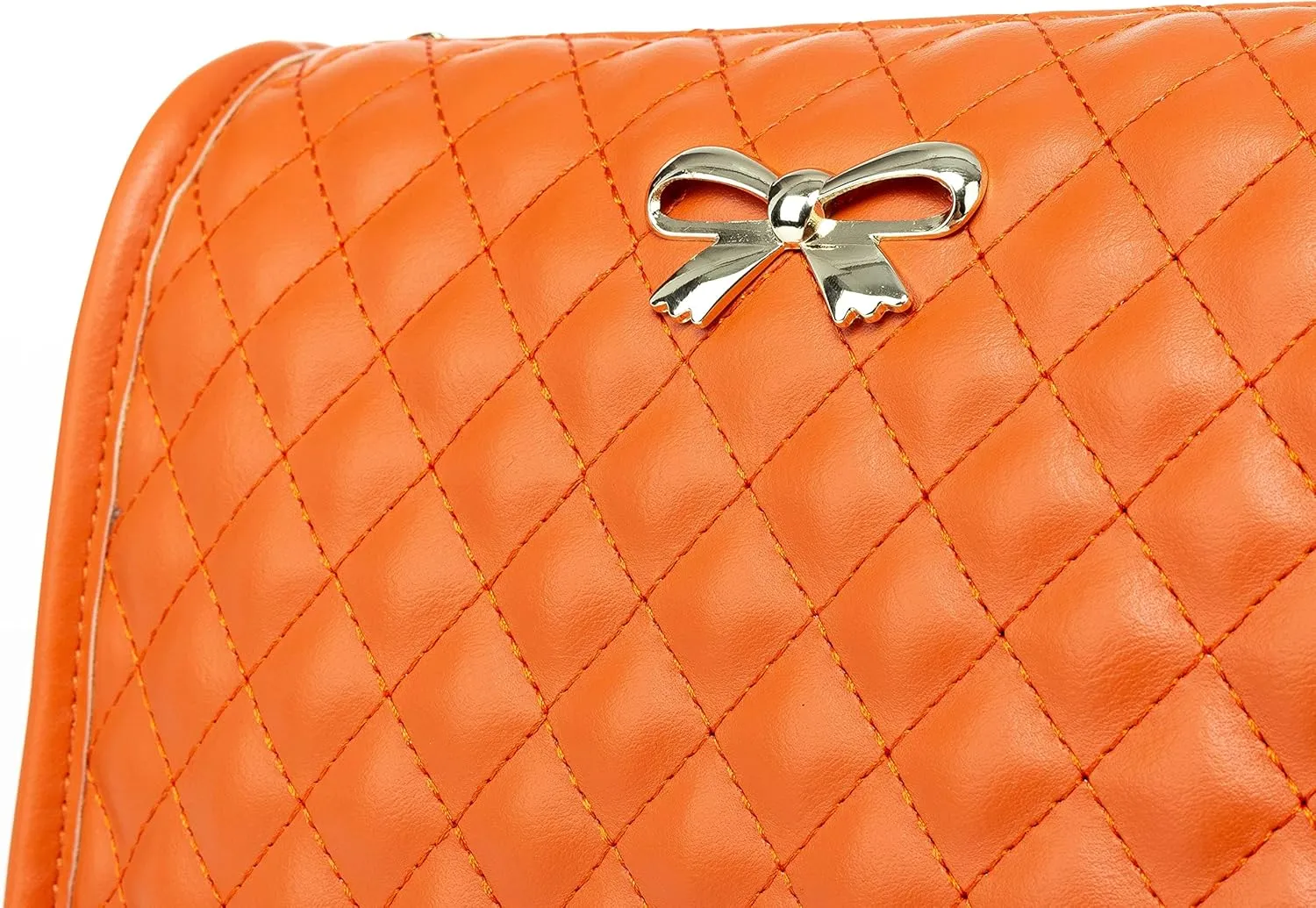 Hanbella Crossbody Purse for Women - Cute Quilted Leather Shoulder Bag with Gold Chain Strap for Teen Girls - Womens Clutch