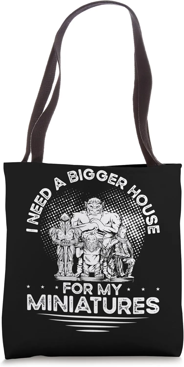 Hand-Painted Miniatures Funny Role-Playing Art Mini Painting Tote Bag