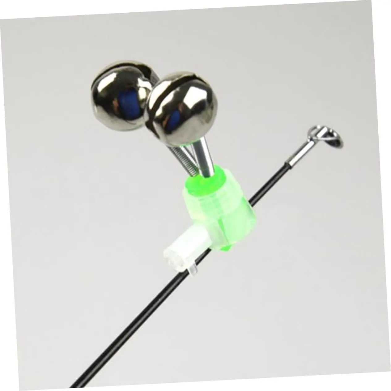 Happyyami 20 Pcs Bite Sound Alert Ring Fishing Tackle Watermelon Lid Fishing Bait Alarm LED Fishing Bells Fishing
