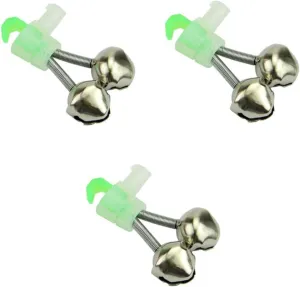 Happyyami 20 Pcs Bite Sound Alert Ring Fishing Tackle Watermelon Lid Fishing Bait Alarm LED Fishing Bells Fishing