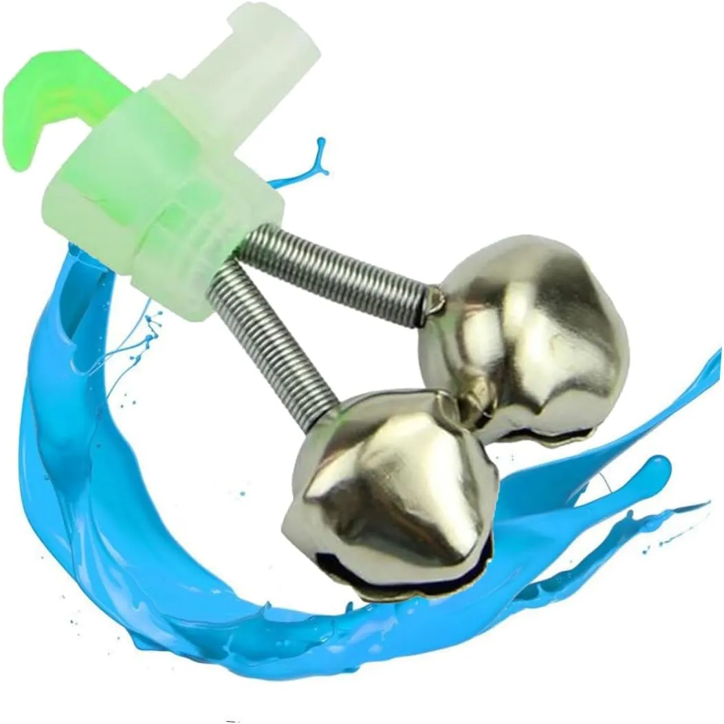 Happyyami 20 Pcs Bite Sound Alert Ring Fishing Tackle Watermelon Lid Fishing Bait Alarm LED Fishing Bells Fishing