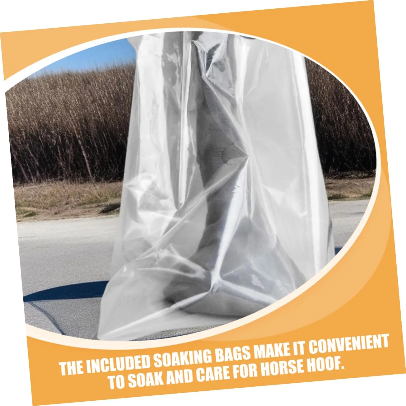 Happyyami 4 Sets Farm Horse Hoof Wrapped Soaker Stylish Hoof Caring Bag for Horses Donkeys