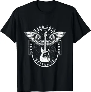 Hard Rock Guitar Co. Guitarist Rock And Roll Rocker Musician T-Shirt