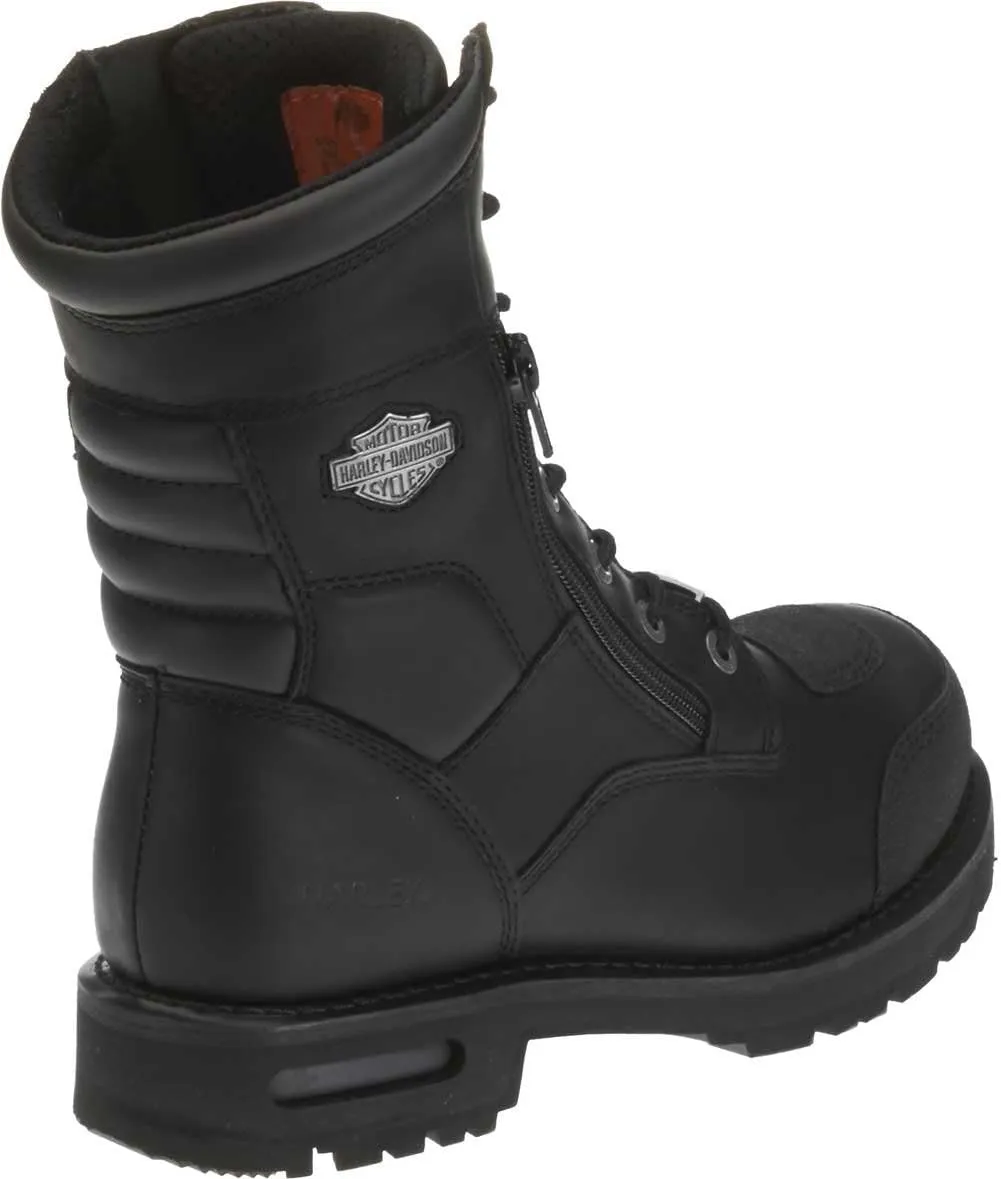 Harley-Davidson Men's Riddick 8-Inch Lace-UP Black Motorcycle Boots D98308
