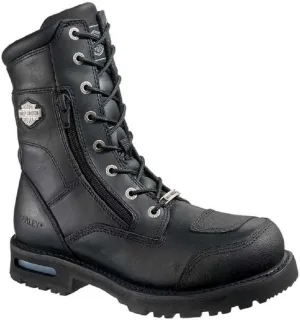 Harley-Davidson Men's Riddick 8-Inch Lace-UP Black Motorcycle Boots D98308
