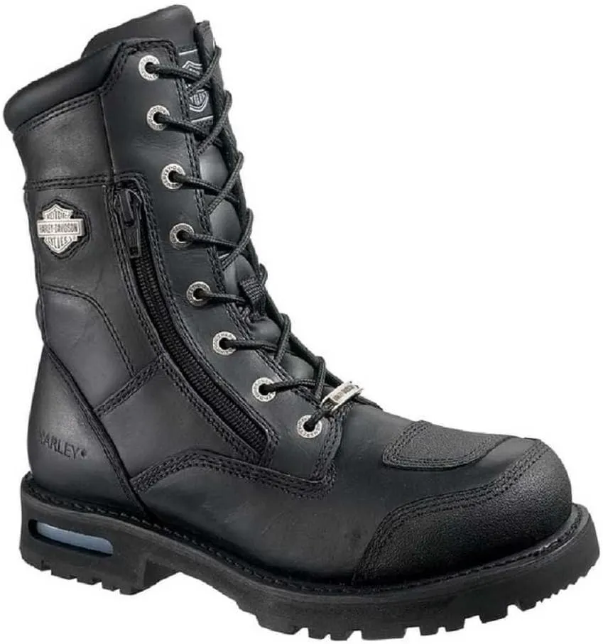 Harley-Davidson Men's Riddick 8-Inch Lace-UP Black Motorcycle Boots D98308