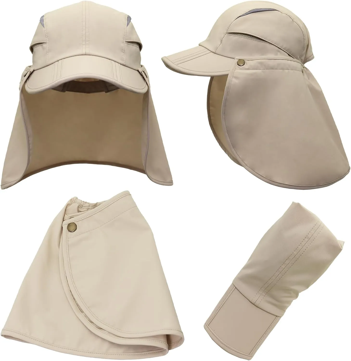 Hat with Neck Protection Detachable Multi-Purpose Summer Sun Hat Sun Protection Breathable Quick Dry UV Protection