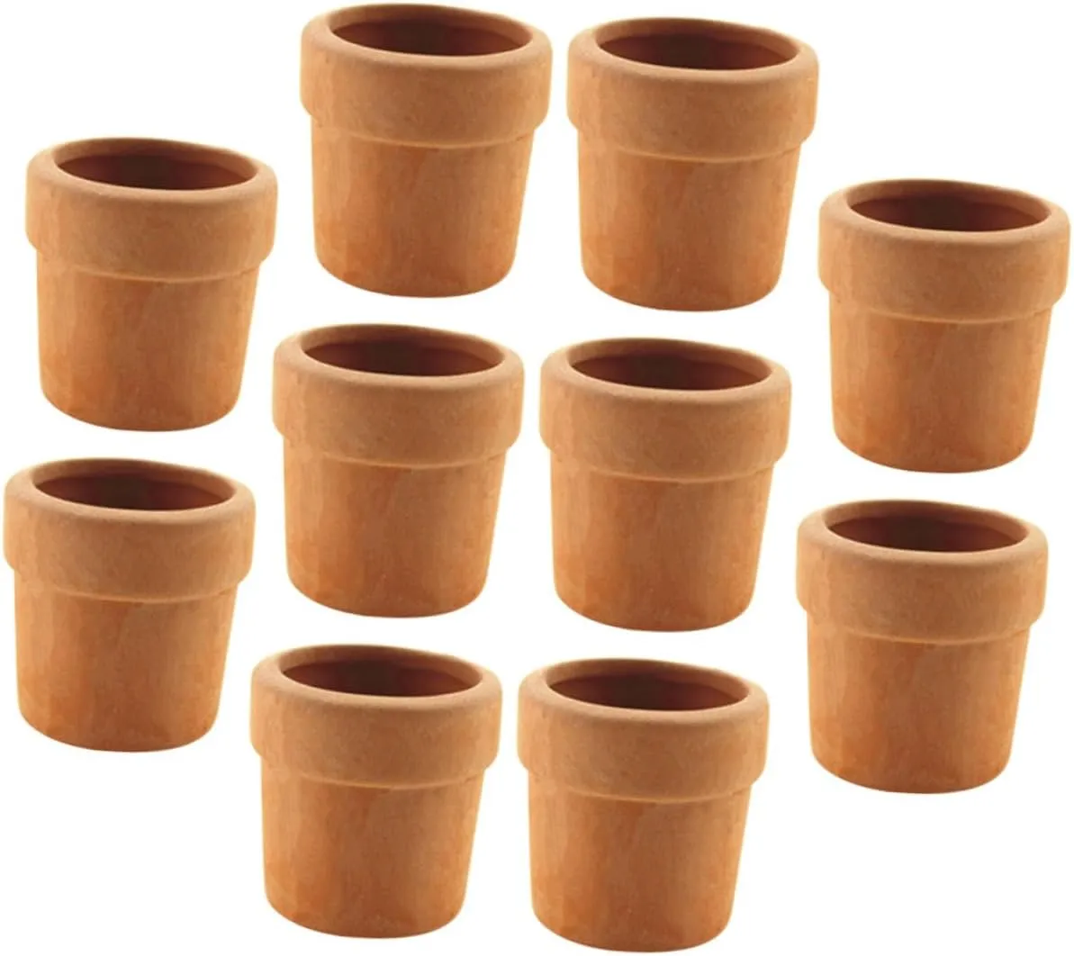 Hemoton 10pcs Miniature Flowerpot Cute Desktop Decor for Dollhouse and Mini House Landscape and Planter Figurines for Decoration