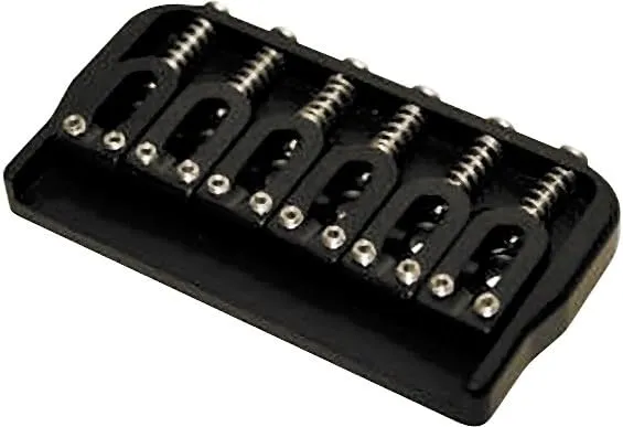 Hipshot 6-String US Fixed Guitar Bridge .125 Black