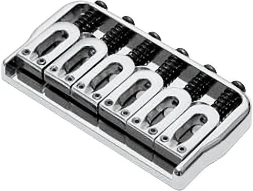 Hipshot 6-String US Fixed Guitar Bridge .125 Chrome