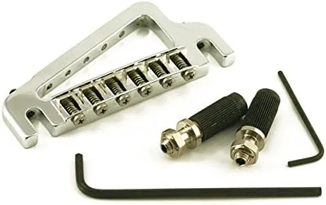 Hipshot Baby Grand Electric Guitar Bridge Fits Gibson Stud Mounts Chrome 43100C