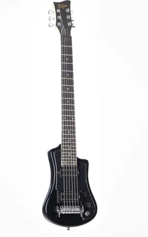 Hofner 6 String Acoustic-Electric Guitar, Right, Black (HCT-SH-D-BK)