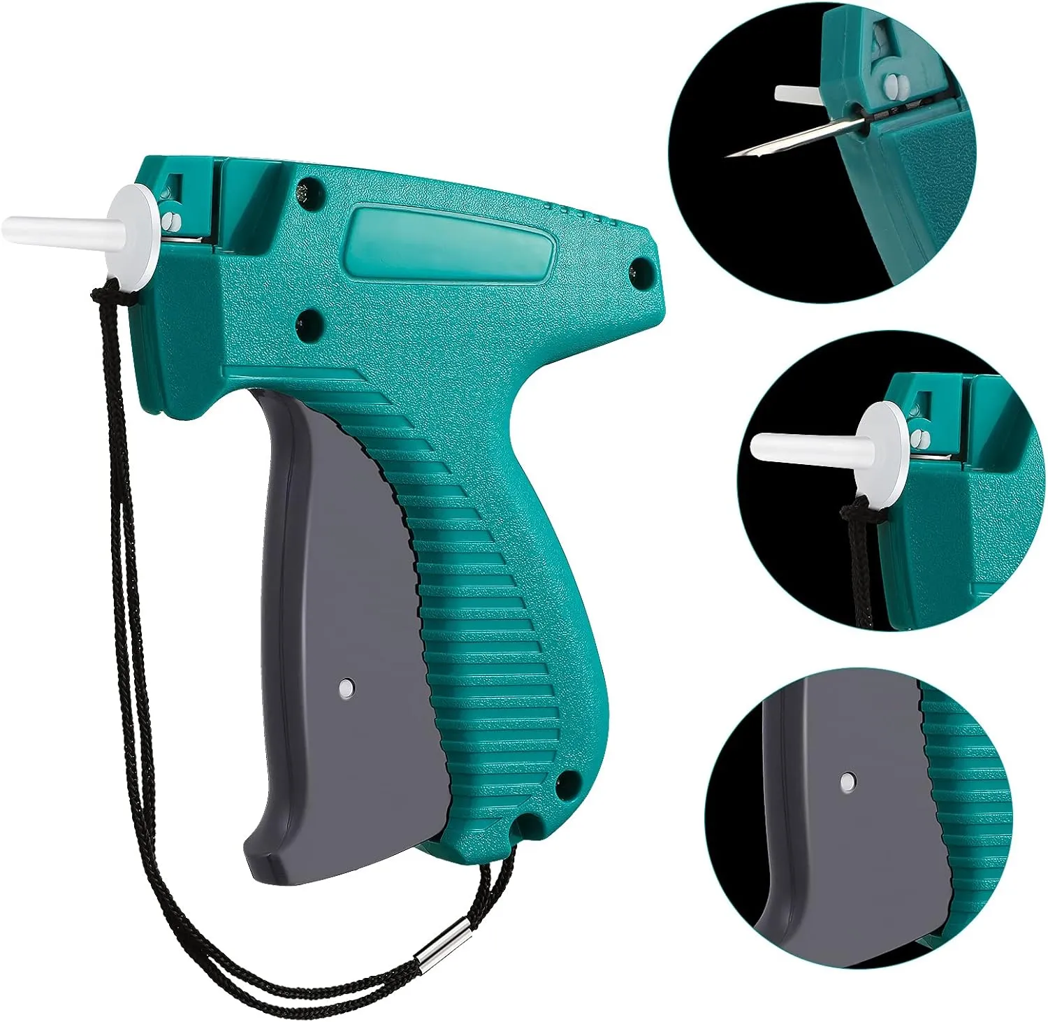 Honoson 2006 Pcs Clothing Price Tags with Gun Set, Including 1 Garment Price Tag Attacher with 5 Steel Needles 500 Clothing Label and 1500 Plastic Fasteners Barbs(Simple Style)