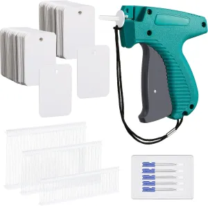 Honoson 2006 Pcs Clothing Price Tags with Gun Set, Including 1 Garment Price Tag Attacher with 5 Steel Needles 500 Clothing Label and 1500 Plastic Fasteners Barbs(Simple Style)