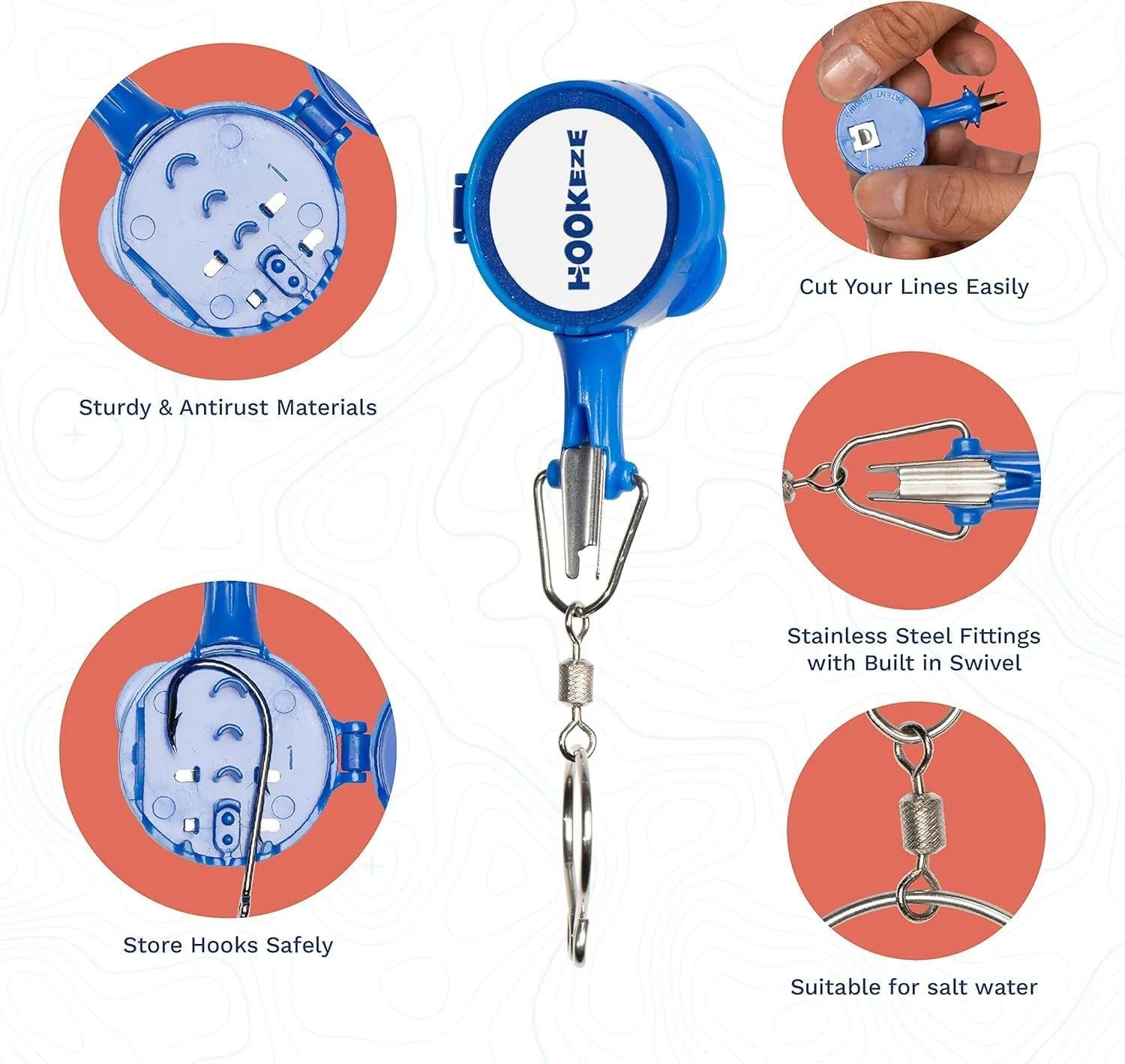 HOOK-EZE Nail Fishing Knot Tying Tool, Fly Fishing Accessories for Tying Line to Fish Hooks - Gear and Equipment, Gadget to Tie Knots Quick and Easy - Stocking Stuffers & Gifts for Men