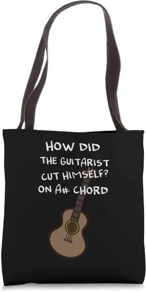 How did the guitarist cut himself On A# chord Tote Bag